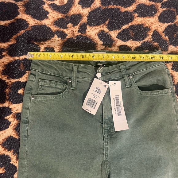 Green Women's Jonathan Simkhai River High Rise Straight Jeans MSRP $245 - Picture 7 of 10